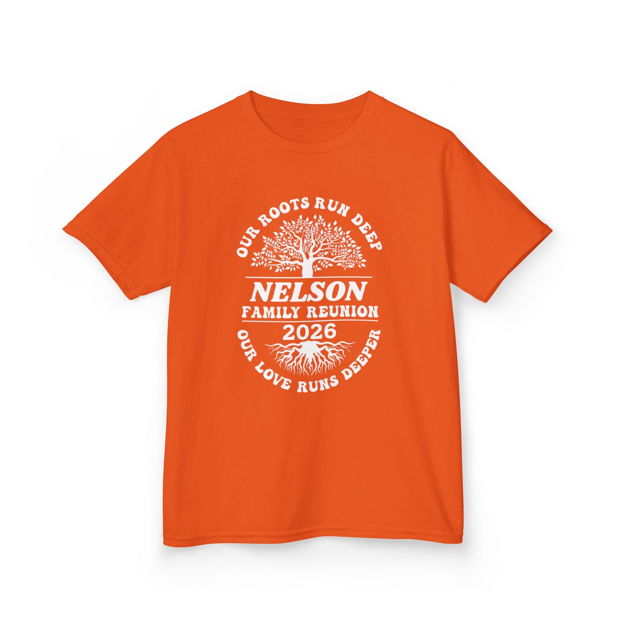 Kids Family Reunion T-Shirt – 'Nelson Family Reunion 2026' Tree Logo