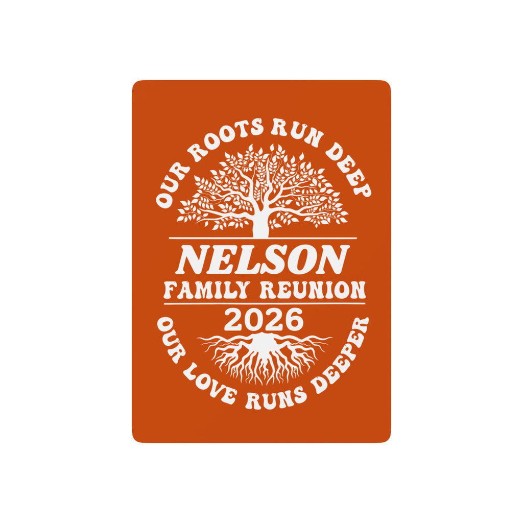 Family Reunion Poker Playing Cards — "Our Roots Run Deep" Personalized Nelson 2026